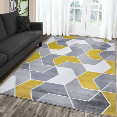 Monaco 1943 Gold & Grey Area Rug The Rugs Outlet