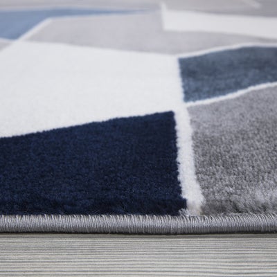 Monaco 1943 Navy Blue & Grey Area Rug The Rugs Outlet