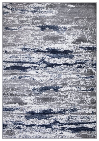 Monaco 1944 Navy Blue & Grey Area Rug The Rugs Outlet