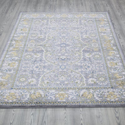Monaco 1993 Traditional Grey & Gold Area Rug The Rugs Outlet