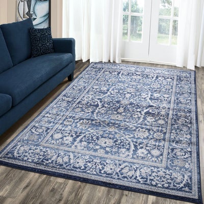 Monaco 1993 Traditional Navy Blue Area Rug The Rugs Outlet