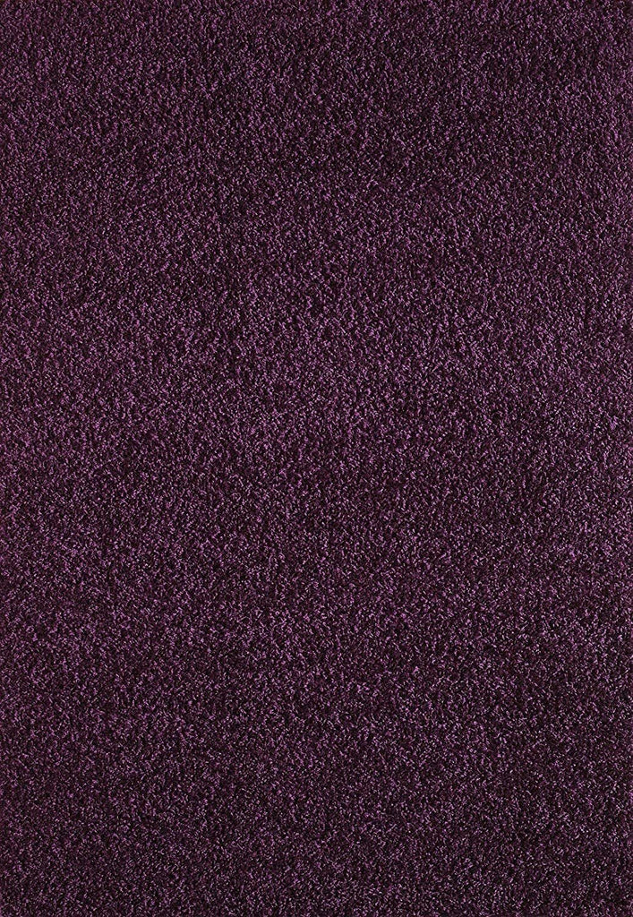Comfort Solid Shag Rug - Purple therugsoutlet.ca