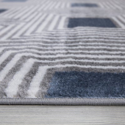 Paris 1940 Grey & Blue Area Rug The Rugs Outlet