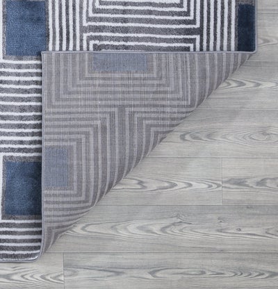 Paris 1940 Grey & Blue Area Rug The Rugs Outlet