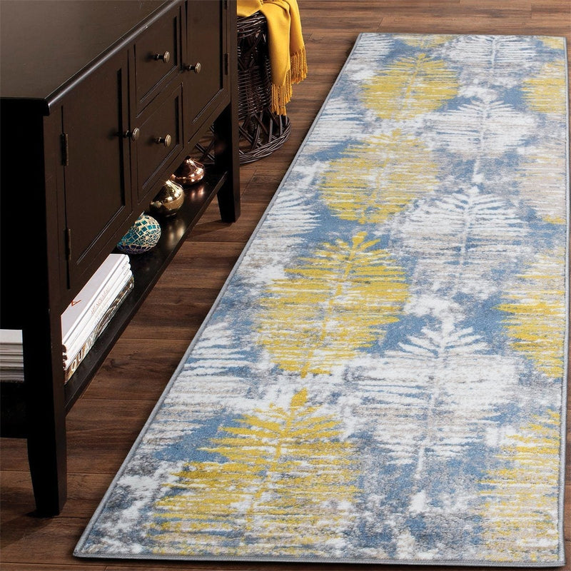 Paris 1941 Gold & Dark Blue Area Rug The Rugs Outlet