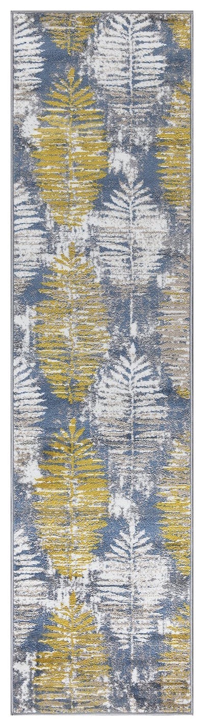 Paris 1941 Gold & Dark Blue Area Rug The Rugs Outlet
