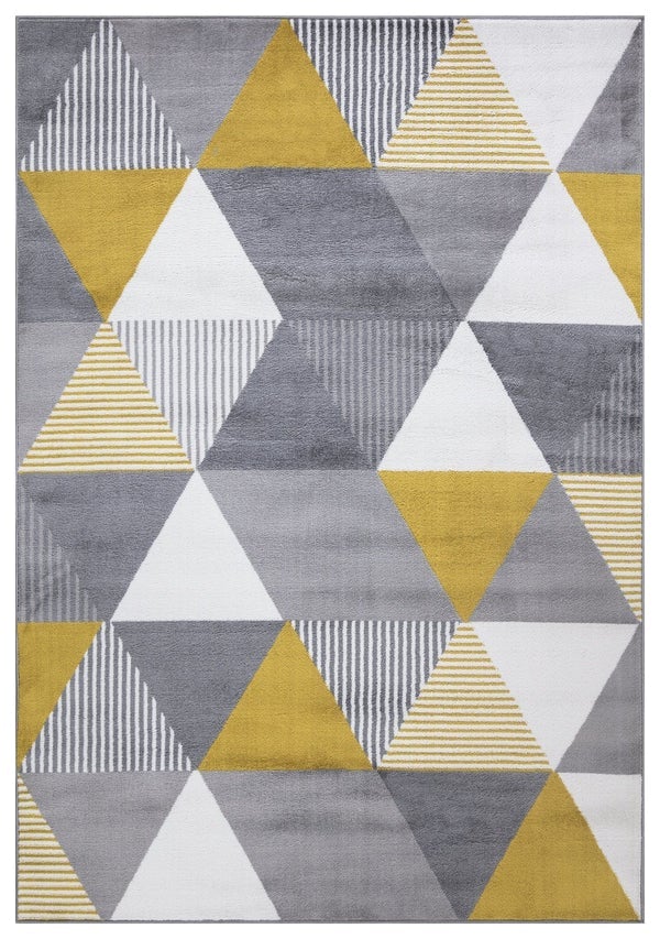 Paris 1950 Gold & Grey Area Rug The Rugs Outlet