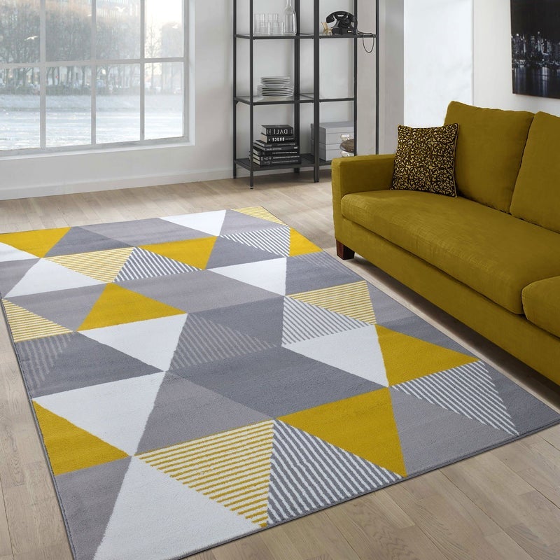 Paris 1950 Gold & Grey Area Rug The Rugs Outlet