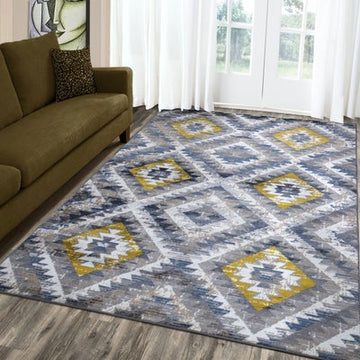 Paris Area Rug - Grey and Mustard