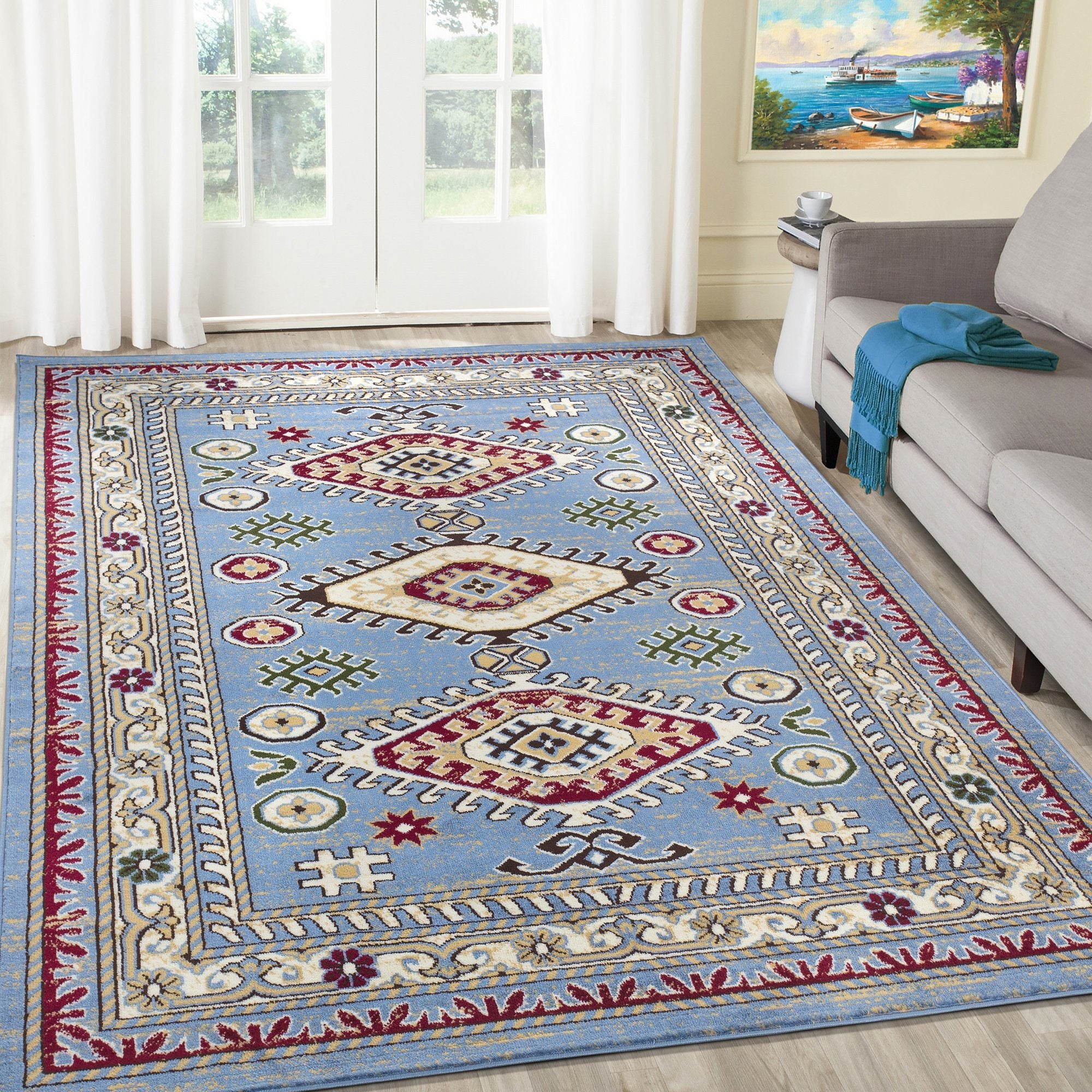 Qashqai 5576 Traditional Blue Rug The Rugs Outlet
