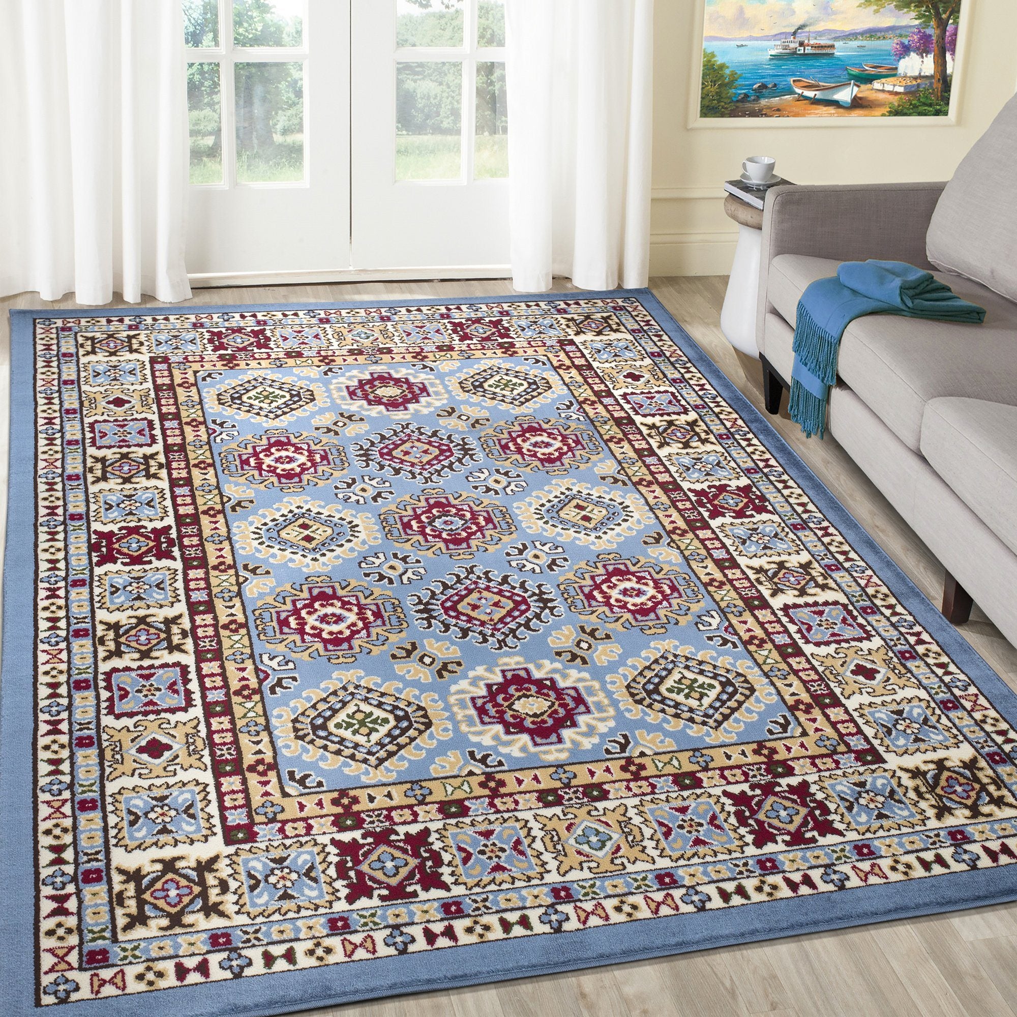 Qashqai 5577 Traditional Blue Rug The Rugs Outlet