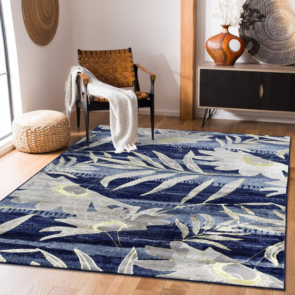 Ritz 2398 Gold & Navy Rug Area Rugs The Rugs Outlet CA