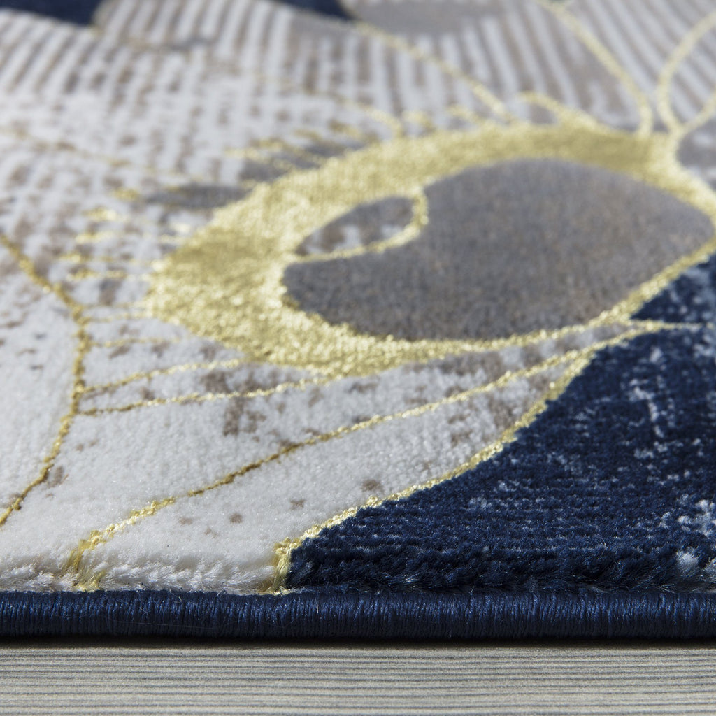 Ritz 2398 Gold & Navy Rug Area Rugs The Rugs Outlet CA