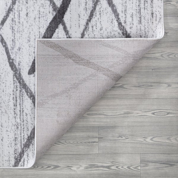 Salvador White & Grey Area Rug The Rugs Outlet