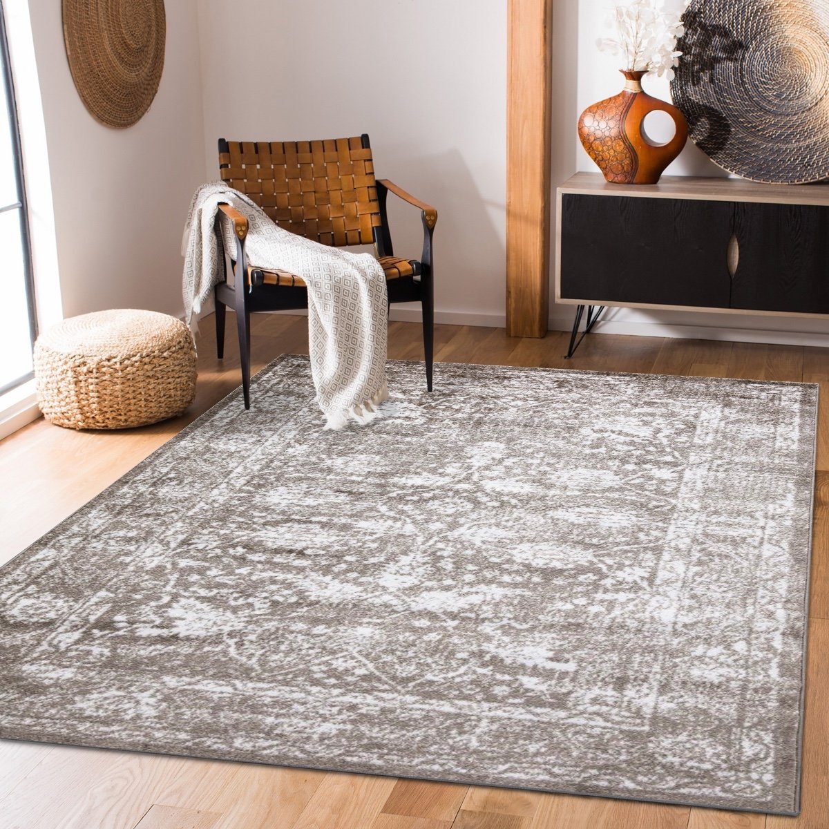 Santorini Floral Beige Area Rug – The Rugs Outlet Canada