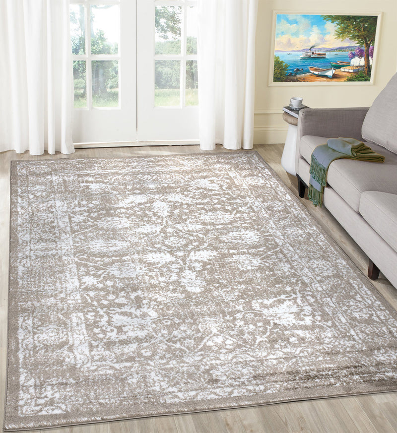 Santorini Beige Vintage Flora Rugs The Rugs Outlet