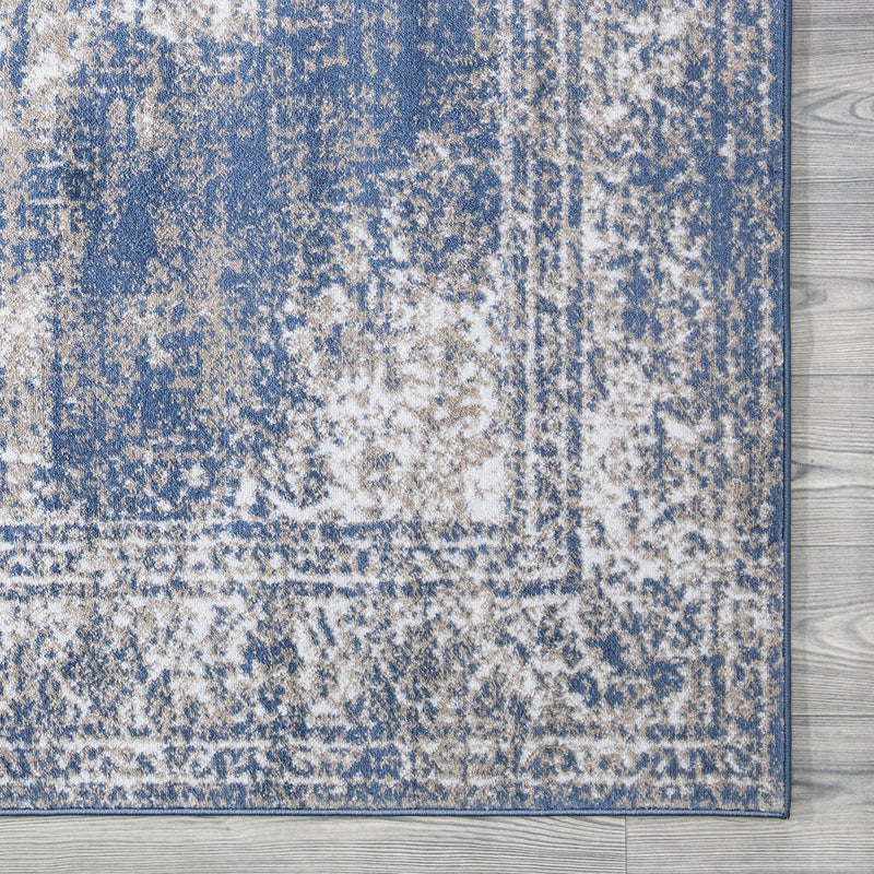 Santorini Blue Vintage Medallion Rugs The Rugs Outlet