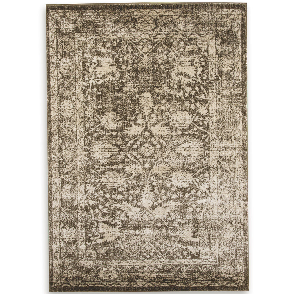Santorini Brown Vintage Floral Area Rug Area Rugs The Rugs Outlet CA