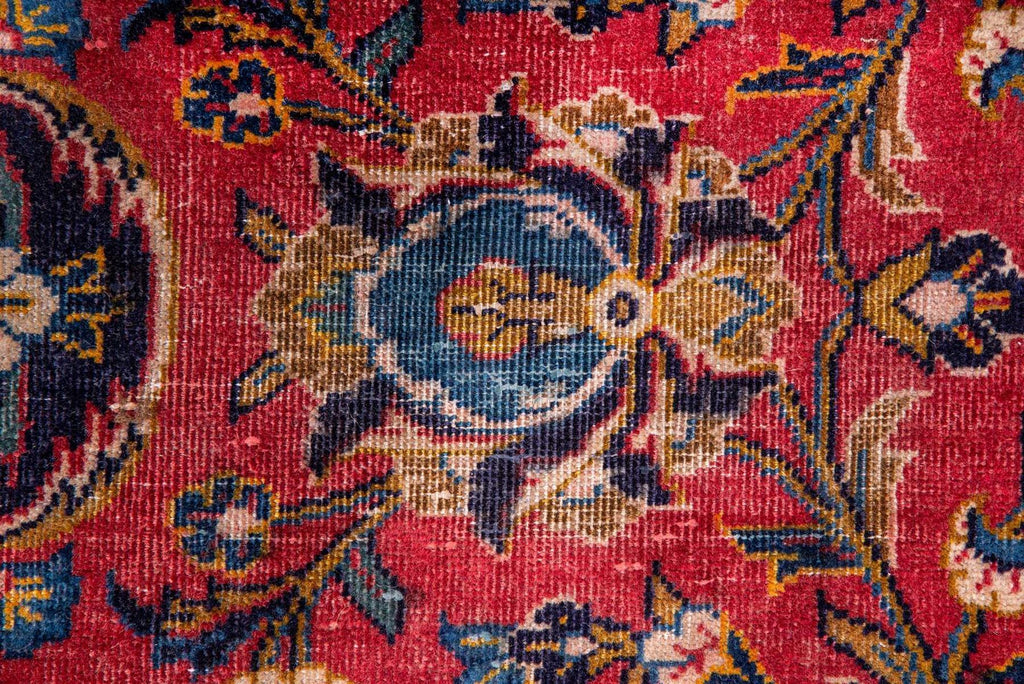 Traditional Antique Area Rugs Wool Medallion Red Rectagular Handmade Oriental Rugs 390X290 CM 12.8X9.5 FT The Rugs Outlet CA