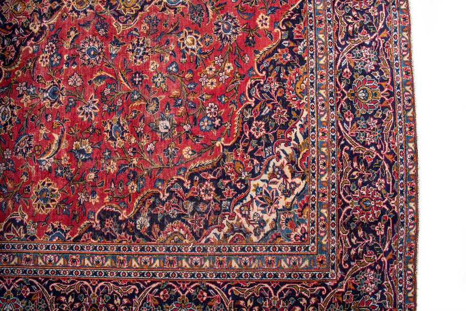 Hand-Knotted Traditional Area Rug Red 390X290 CM