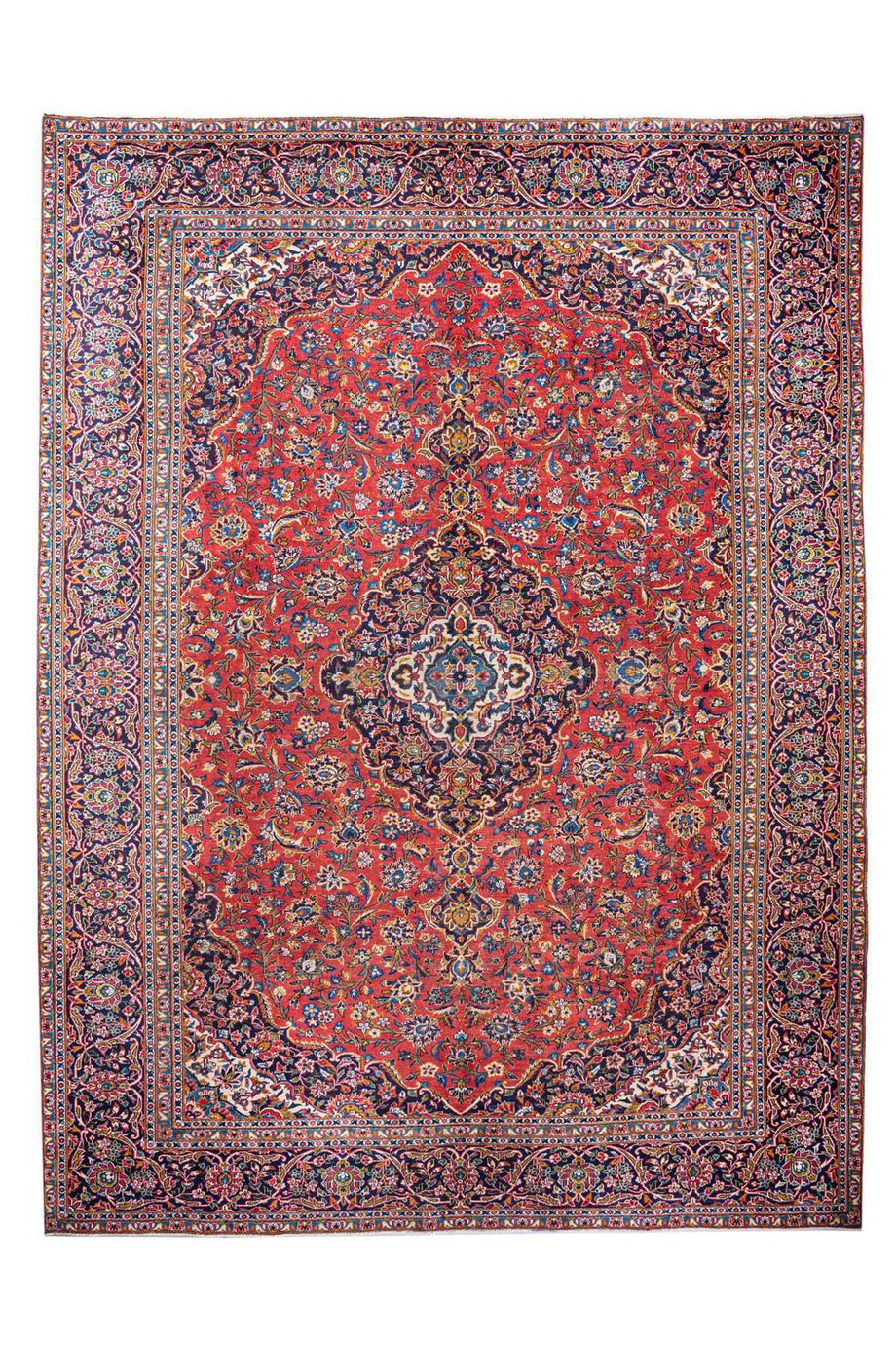 Hand-Knotted Traditional Area Rug Red 390X290 CM