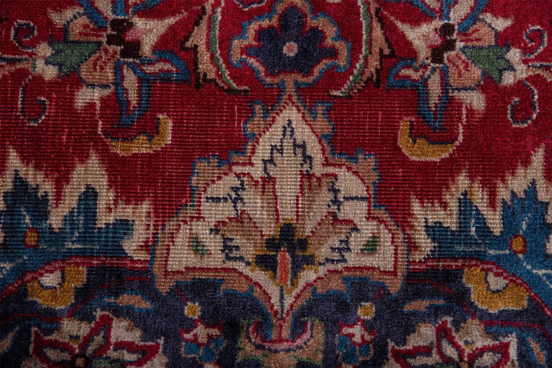 Traditional Antique Area Rugs Wool Medallion Red Rectagular Handmade Oriental Rugs 393X298 CM 12.9X9.8 FT Large The Rugs Outlet CA