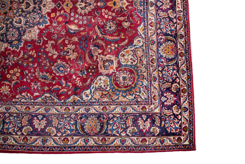 Traditional Antique Area Rugs Wool Medallion Red Rectagular Handmade Oriental Rugs 393X298 CM 12.9X9.8 FT Large The Rugs Outlet CA