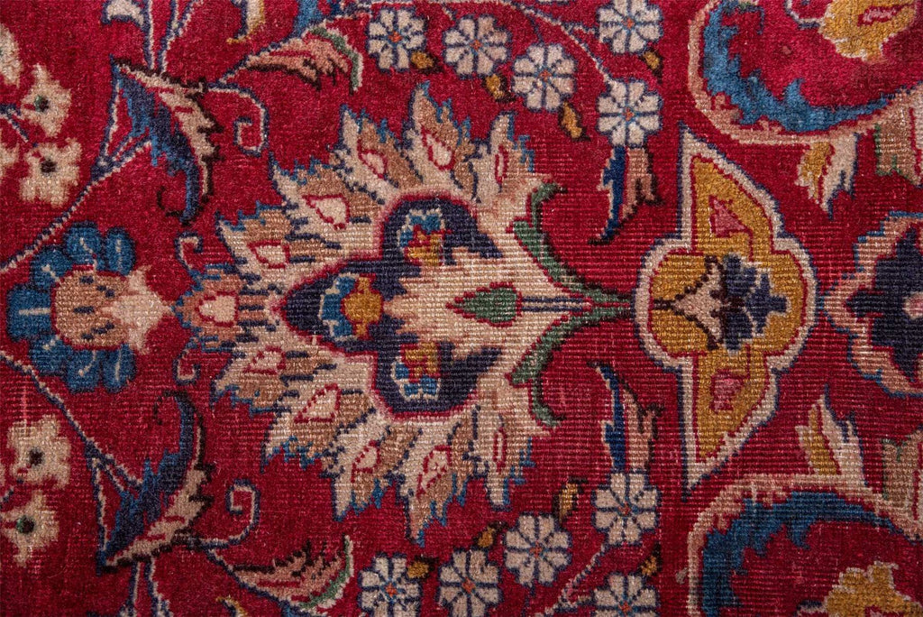 Traditional Antique Area Rugs Wool Medallion Red Rectagular Handmade Oriental Rugs 393X298 CM 12.9X9.8 FT Large The Rugs Outlet CA