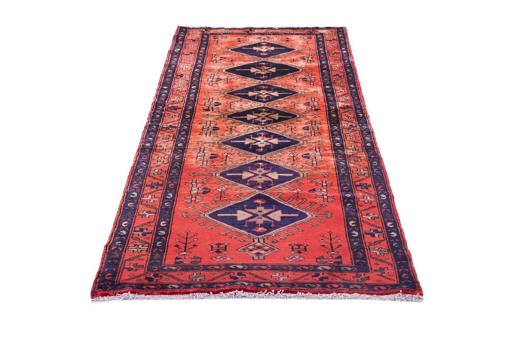 Traditional Vintage Handmade Rug 10.4X3.7 FT The Rugs Outlet CA