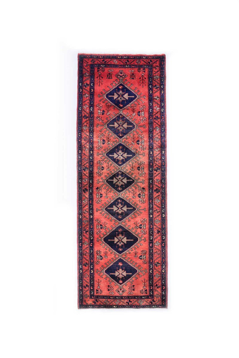 Traditional Vintage Handmade Rug 10.4X3.7 FT The Rugs Outlet CA