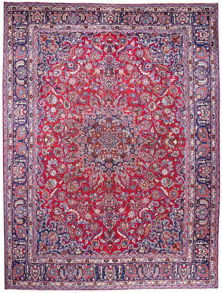 Hand-Knotted Medallion Area Rug - Red - 384X288 CM | 12'7"X9'5" therugsoutlet.ca