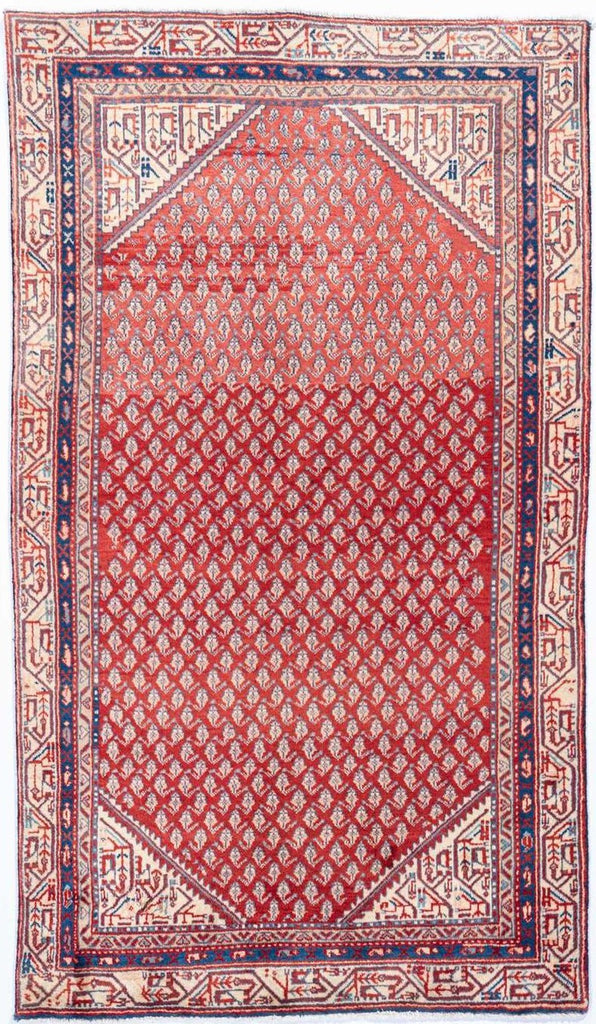 Hand-Knotted Floral Area Rug - Red - 191X140 CM | 6'3"X4'7" therugsoutlet.ca