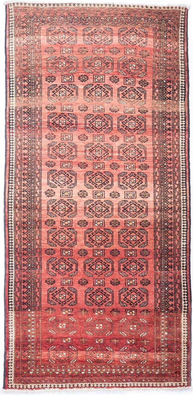 Hand-Knotted Medallion Area Rug - Red - 220X113 CM | 7'3"X3'8" therugsoutlet.ca