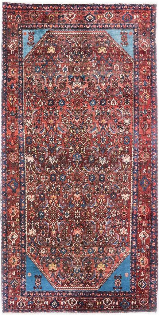 Hand-Knotted Floral Runner Rug - red - 275X130 CM | 9'0"X4'3" therugsoutlet.ca