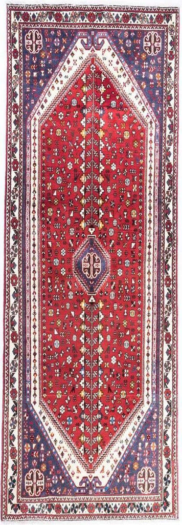 Hand-Knotted Medallion Area Rug - Red - 28X98 CM | 0'11"X3'3" therugsoutlet.ca