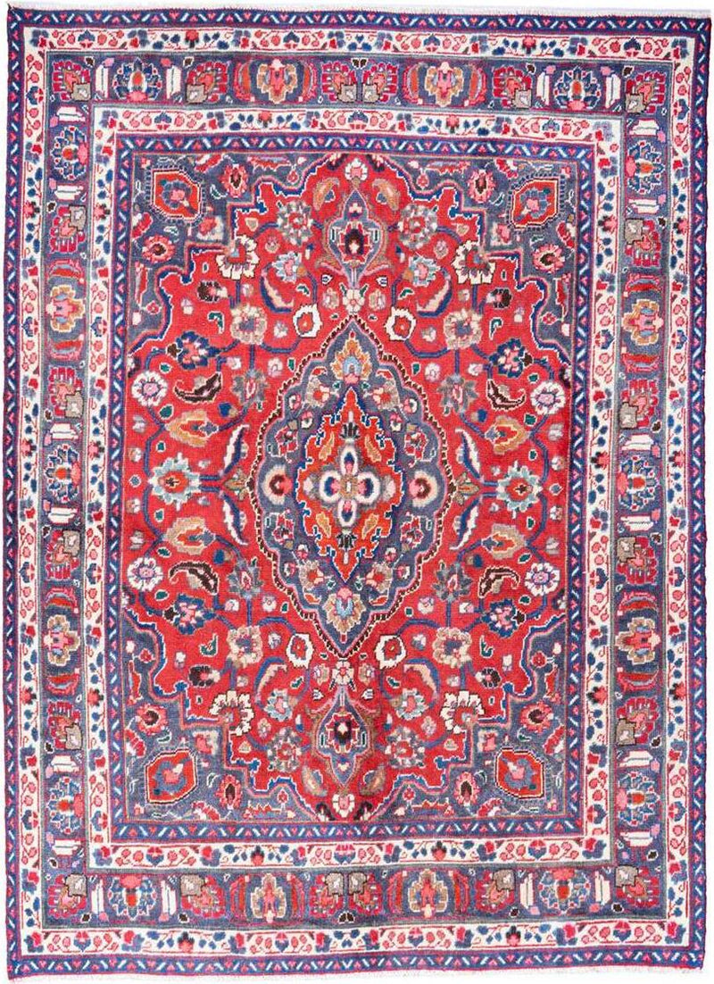 Hand-Knotted Medallion Area Rug - Red - 297X197 CM | 9'9"X6'6" therugsoutlet.ca