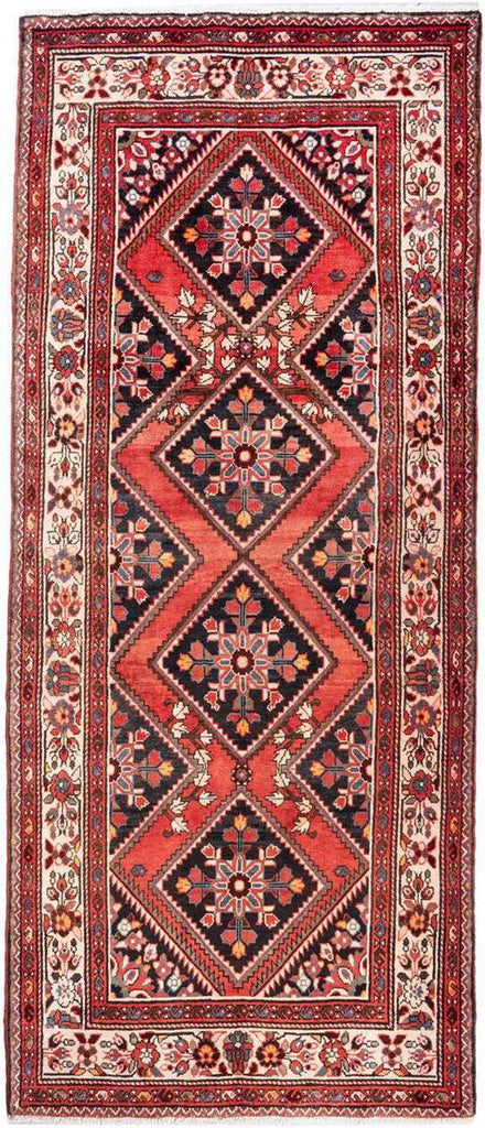Hand-Knotted Multi medallion Runner Rug - Red - 314X143 CM | 10'4"X4'8" therugsoutlet.ca