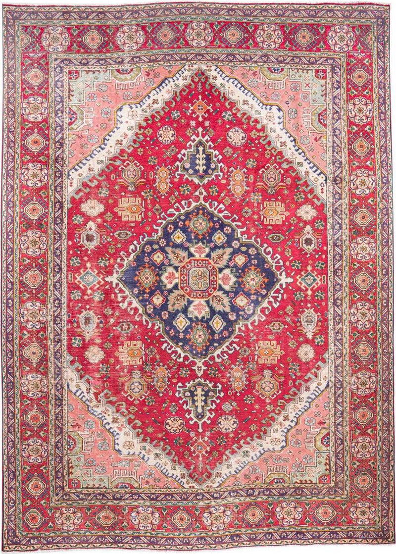 Hand-Knotted Medallion Area Rug - Red - 345X250 CM | 11'4"X8'2" therugsoutlet.ca