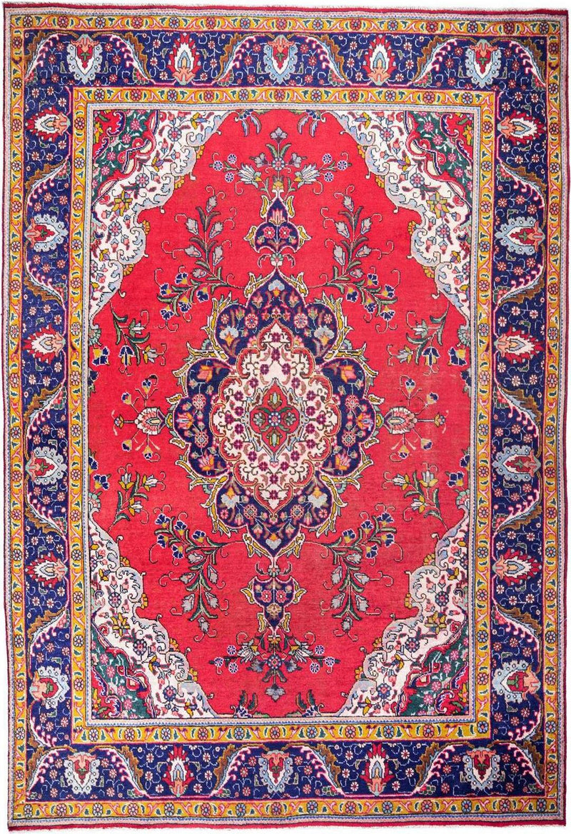 Hand-Knotted Medallion Area Rug - Red - 355X250 CM | 11'8"X8'2" therugsoutlet.ca