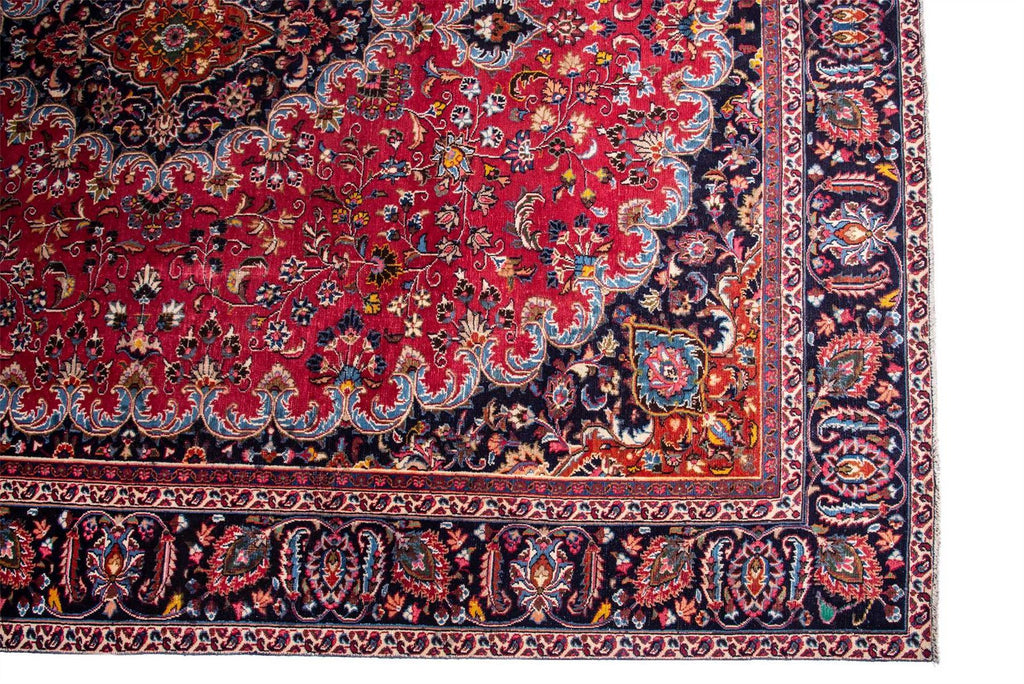 Traditional Vintage Handmade Rug 376X281 CM 12.3X9.2 ft The Rugs Outlet CA