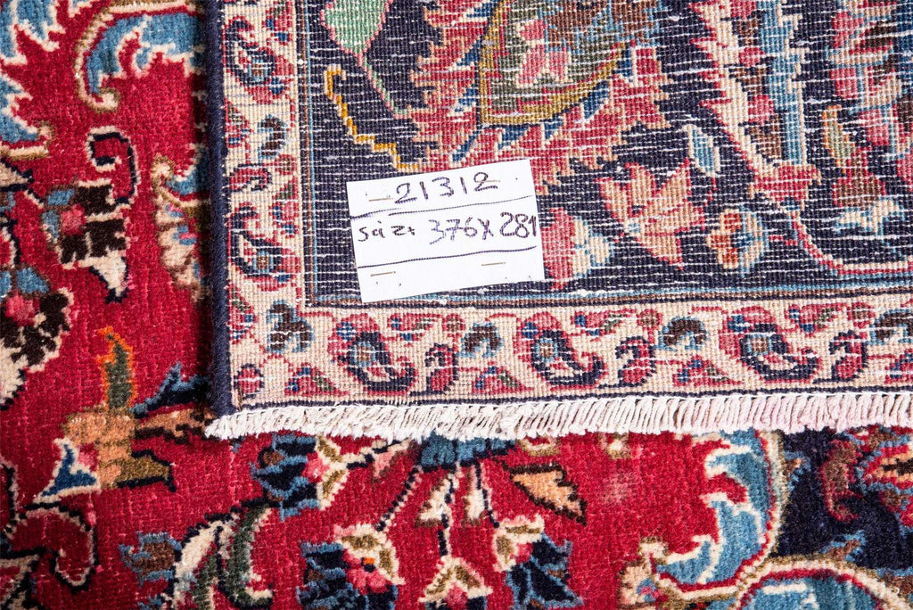Traditional Vintage Handmade Rug 376X281 CM 12.3X9.2 ft The Rugs Outlet CA