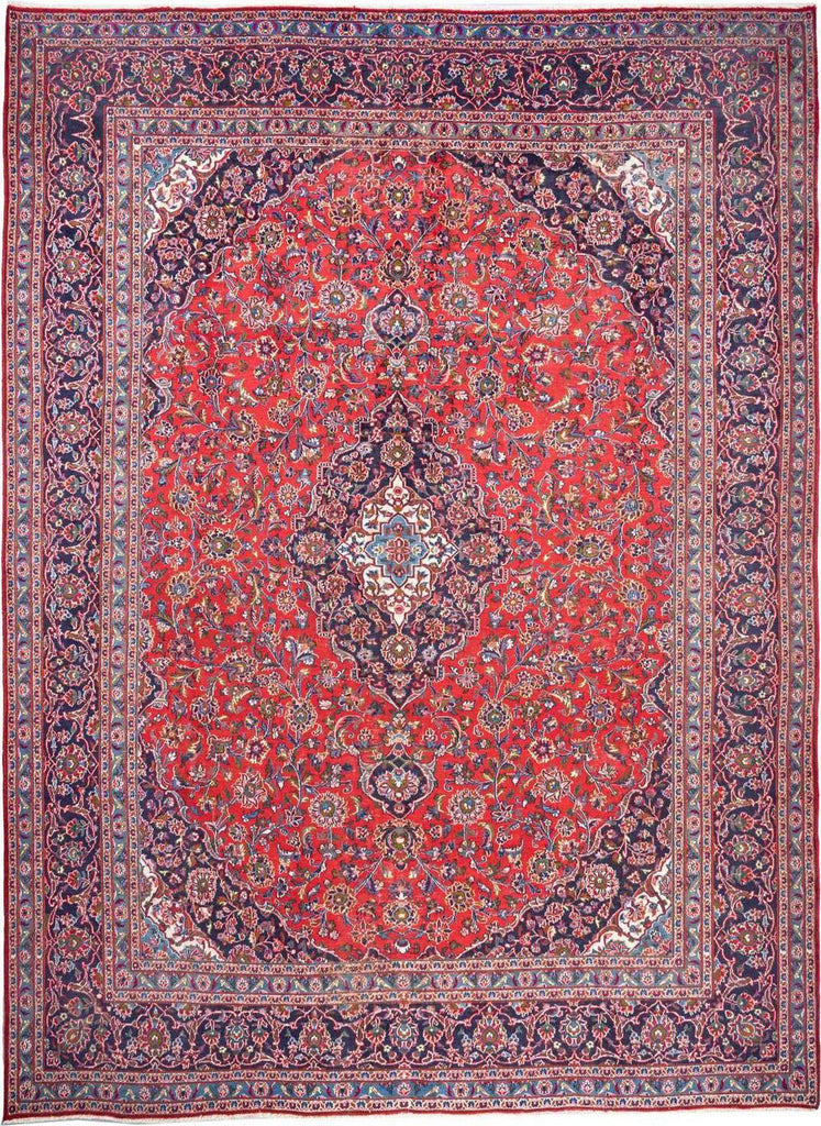 Hand-Knotted Medallion Area Rug - Red - 378X286 CM | 12'5"X9'5" therugsoutlet.ca