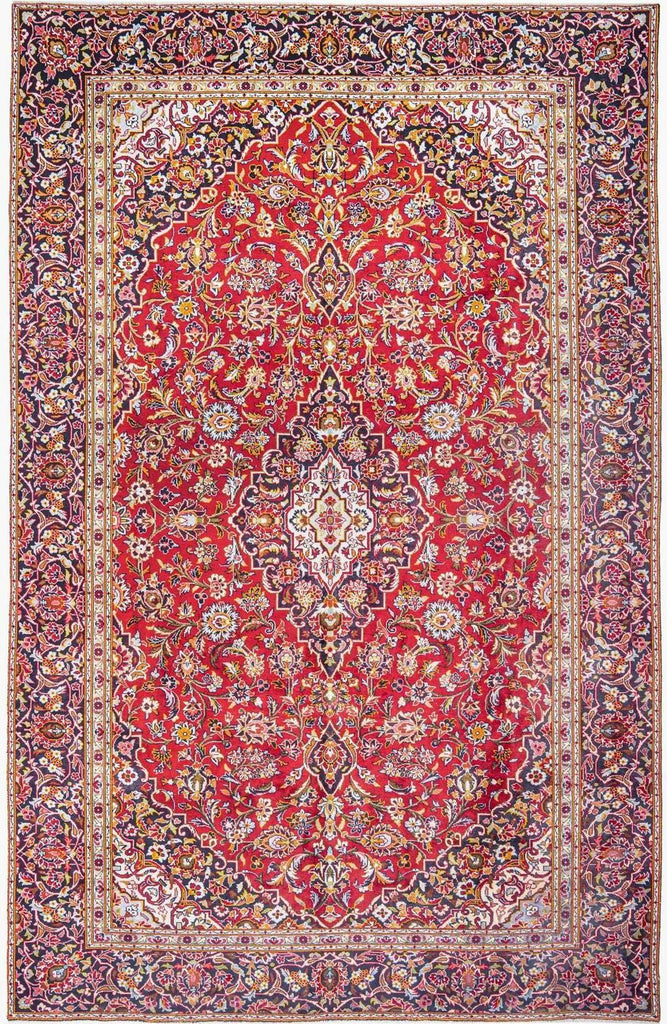 Hand-Knotted Medallion Area Rug - Red - 380X245 CM | 12'6"X8'0" therugsoutlet.ca