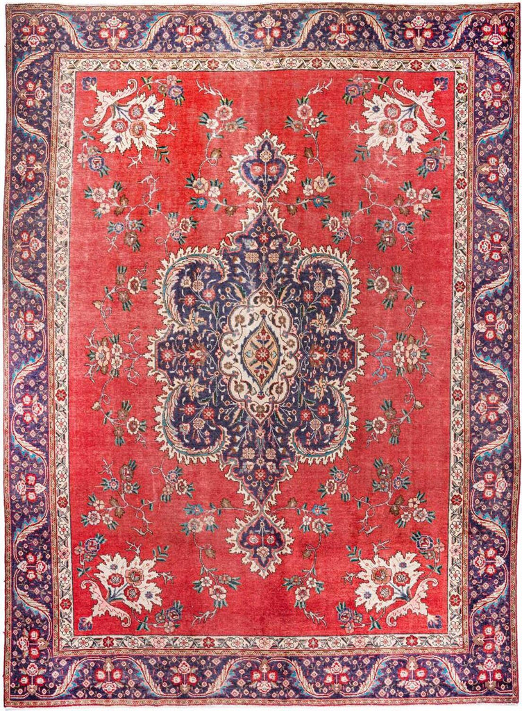 Hand-Knotted Medallion Area Rug - Red - 380X280 CM | 12'6"X9'2" therugsoutlet.ca
