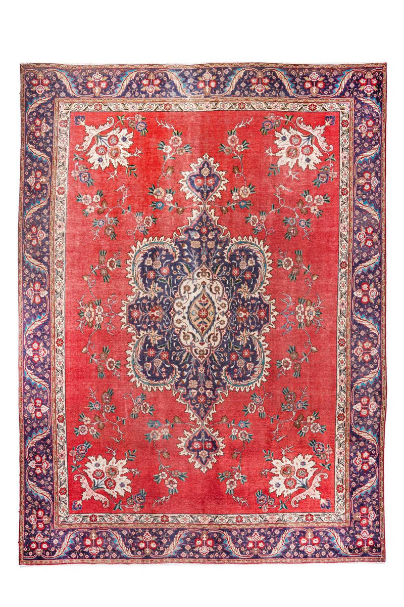 Traditional Vintage Handmade Rug 380X280 CM 12.5X9.2 FT The Rugs Outlet CA