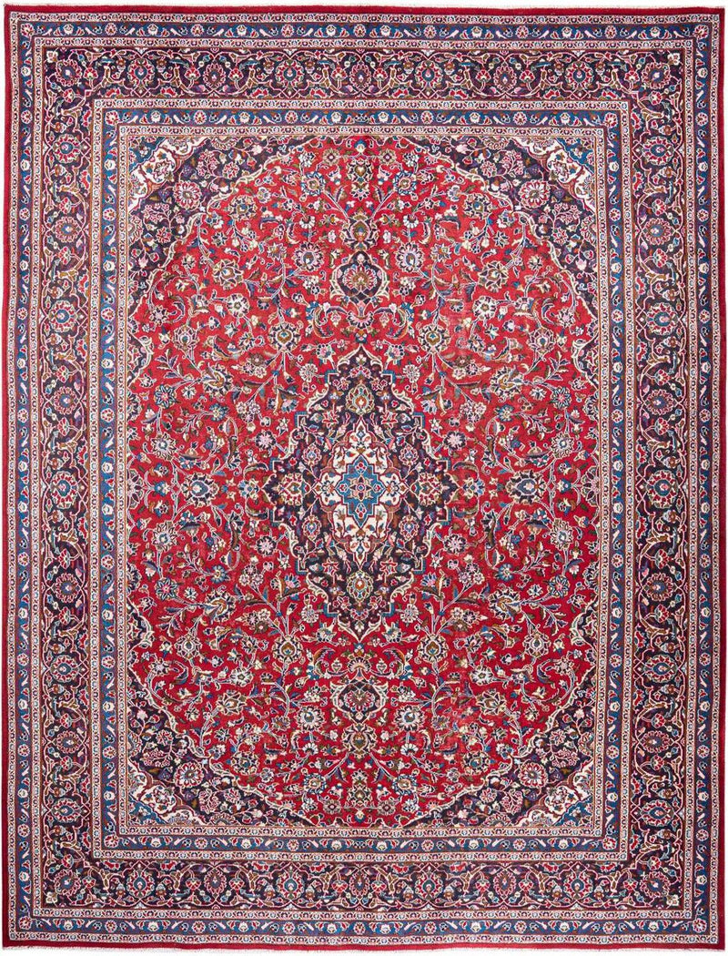 Hand-Knotted Medallion Area Rug - Red - 380X288 CM | 12'6"X9'5" therugsoutlet.ca
