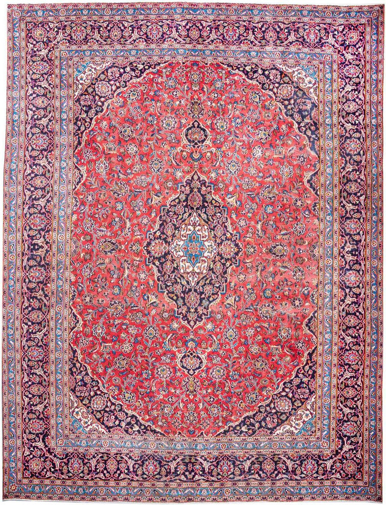 Hand-Knotted Medallion Area Rug - Red - 380X290 CM | 12'6"X9'6" therugsoutlet.ca