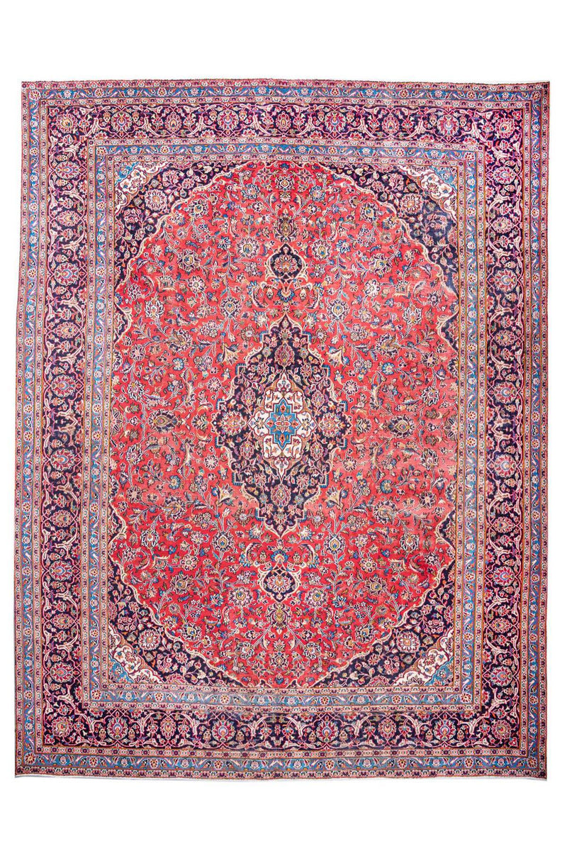 Traditional Vintage Handmade Rug 380X290 CM 12.5X9.5 FT The Rugs Outlet CA