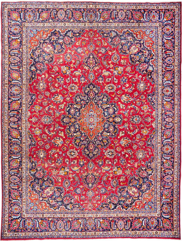 Hand-Knotted Medallion Area Rug - Red - 380X298 CM | 12'6"X9'9" therugsoutlet.ca