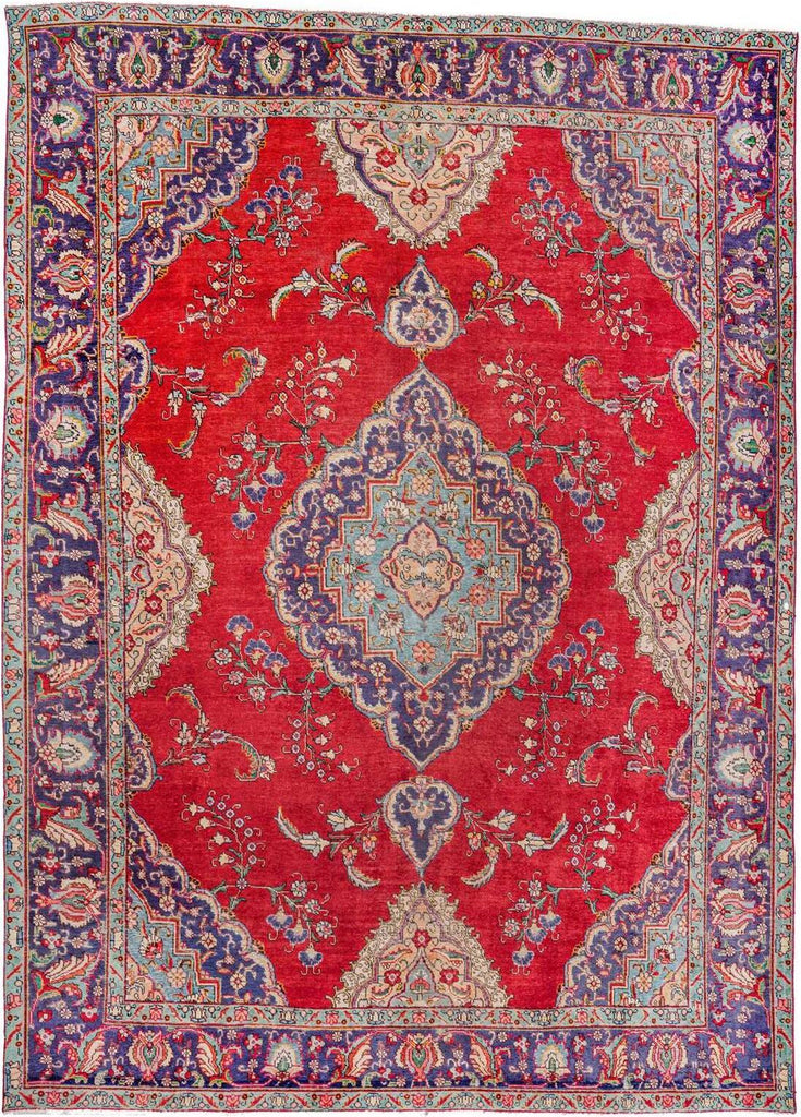 Hand-Knotted Medallion Area Rug - Red - 387X290 CM | 12'8"X9'6" therugsoutlet.ca